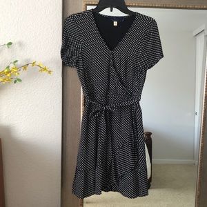 Francesca’s mini wrap dress